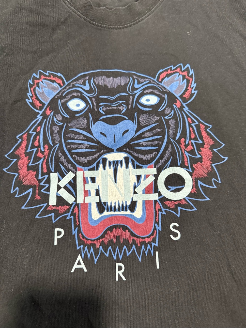 Kenzo Shirt Mens M Black Tiger Paris Logo Graphic Tee Short Sleeve Designer View 2